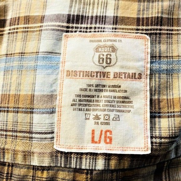 (3) Original Route 66 Men's Pearl Snap Down Casual Dress Plaid Shirts-Size Large - Picture 4 of 12